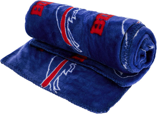 NFL Coral Fleece Travel Throw Blanket – Official Team Logo