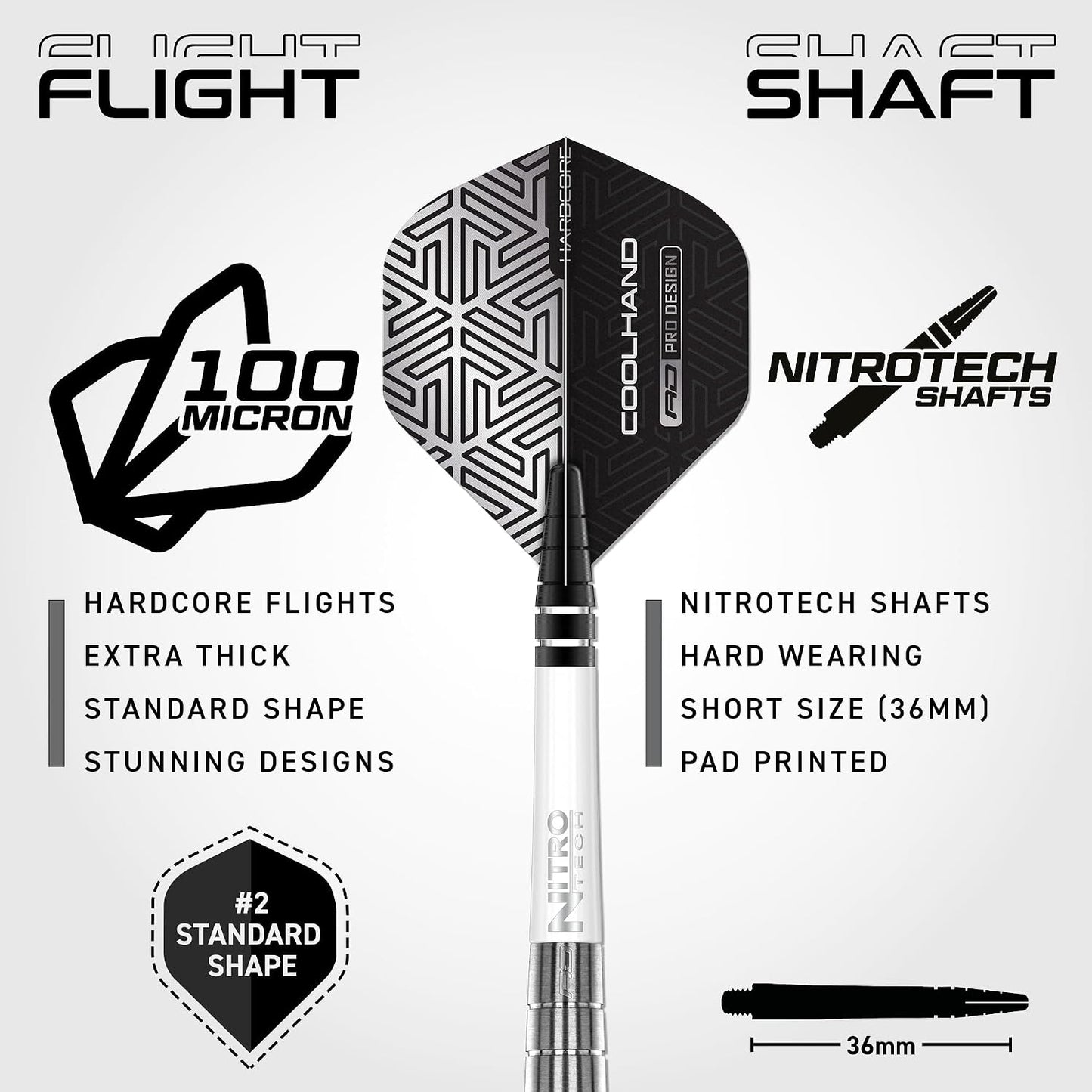 RED DRAGON Luke Humphries TX Series Premium Tungsten Darts Set with Flights and Stems
