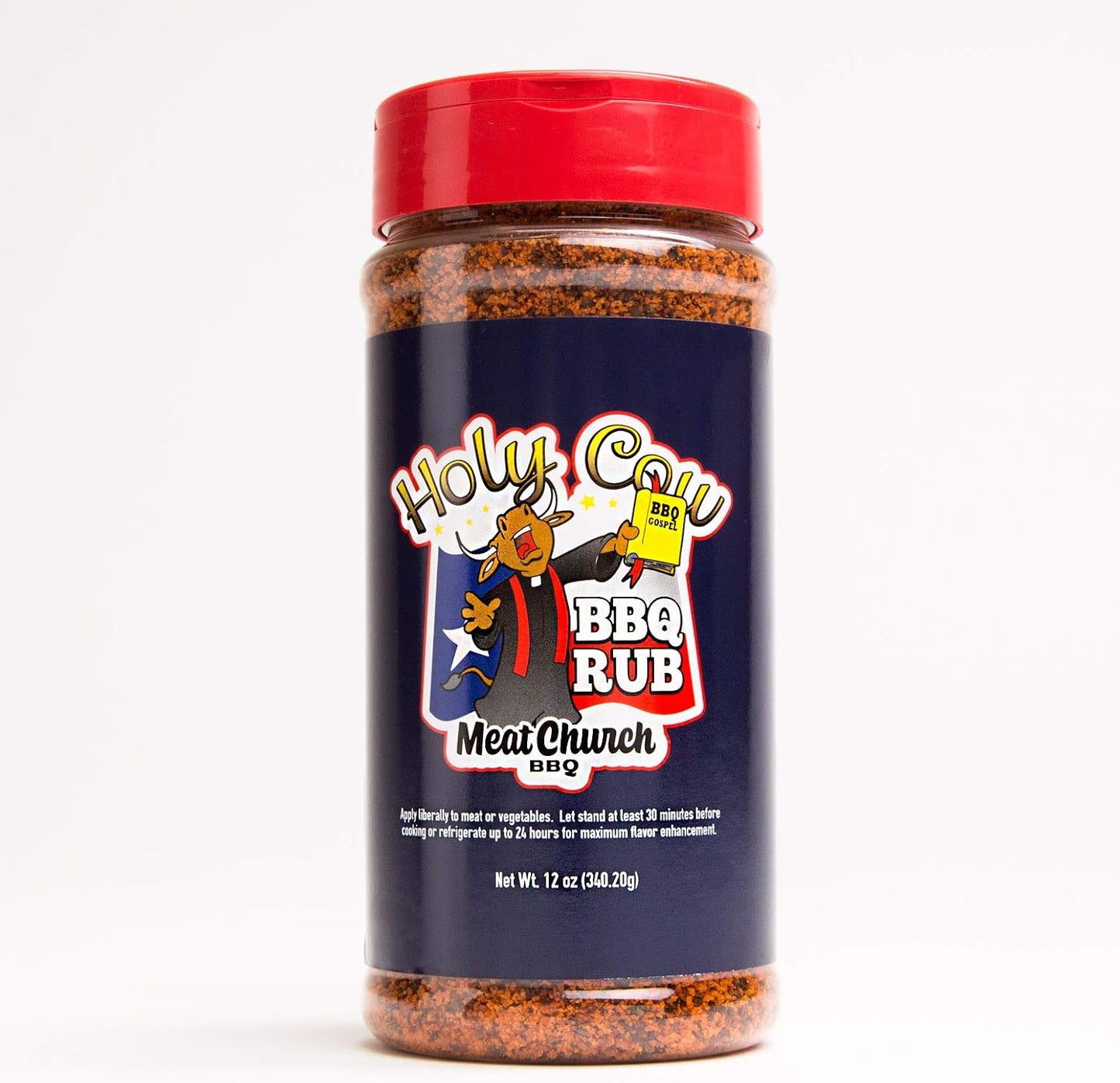 Meat Church Holy Cow BBQ Rub and Seasoning for Meat and Vegetables, Gluten Free, 12 Ounces