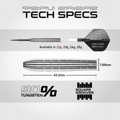 RED DRAGON Luke Humphries TX Series Premium Tungsten Darts Set with Flights and Stems