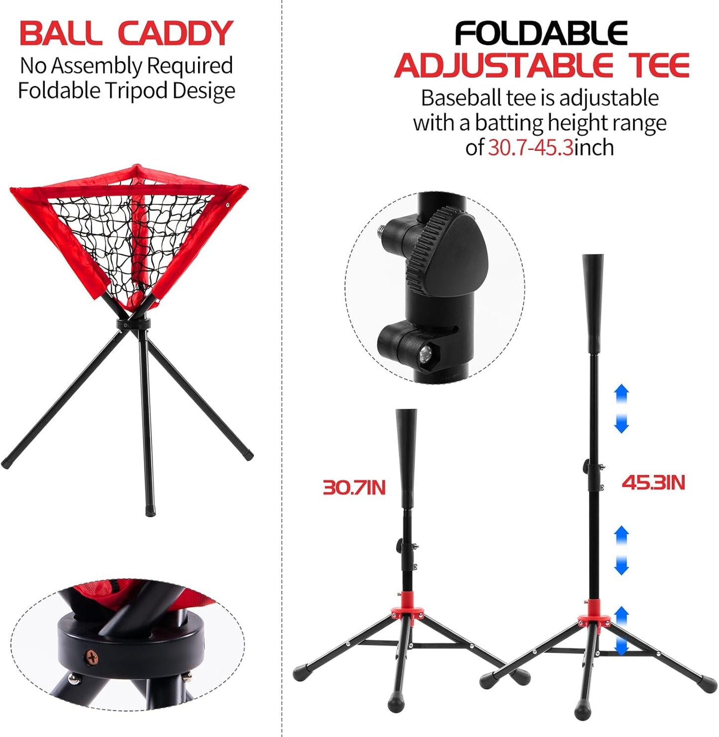 ZONLOLO 6x6ft Portable Baseball & Softball Net for Hitting and Pitching