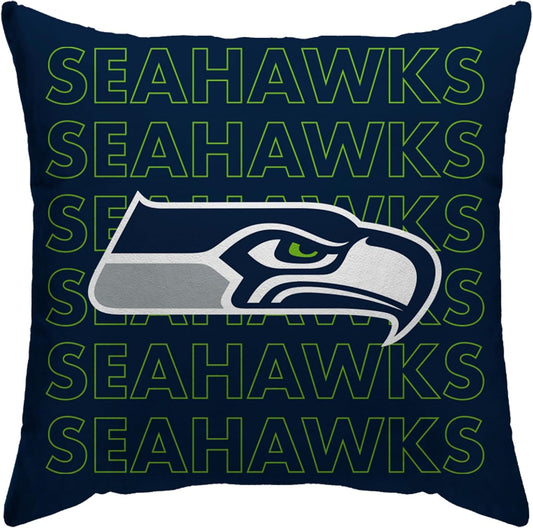 Seattle Seahawks 18" x 18" Echo Wordmark Décor Pillow