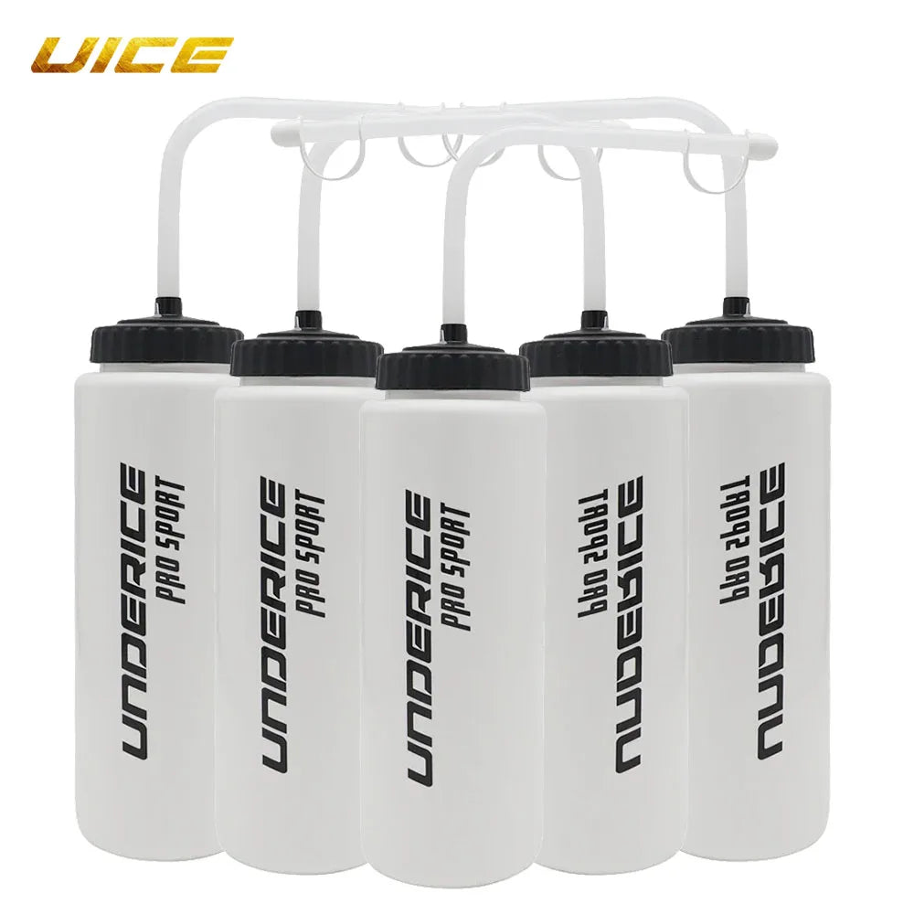 UICE Ice Hockey Water Bottle 5pcs Set Sports Water Bottle BPA Free Long Mouth/Bent Pipe/Short Mouth Hockey Accessories