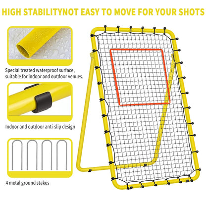 Multi-Sport Training Equipment Volleyball Baseball Tennis Football Lacrosse Rebound Practice Nets Metal Yellowpromote sales