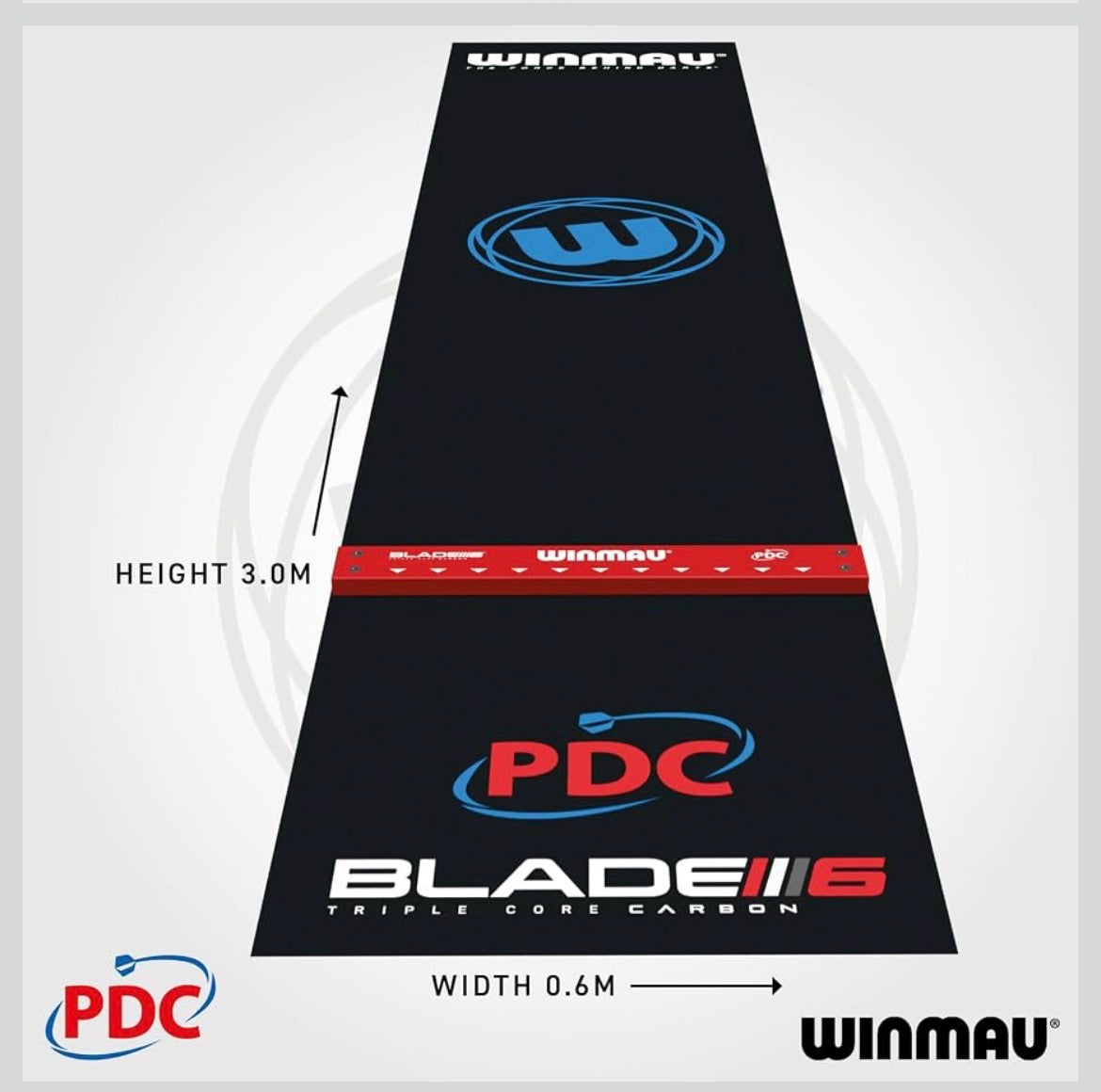 WINMAU Darts Mat - Pro Zone Precision PVC Dart Mat