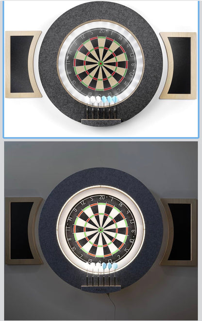 Dart Board Cabinet Set with LED Light