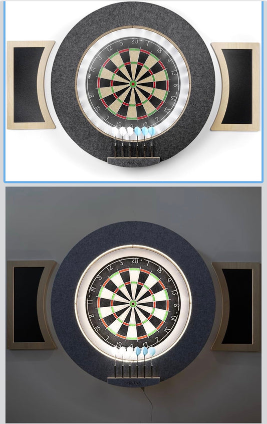 Dart Board Cabinet Set with LED Light