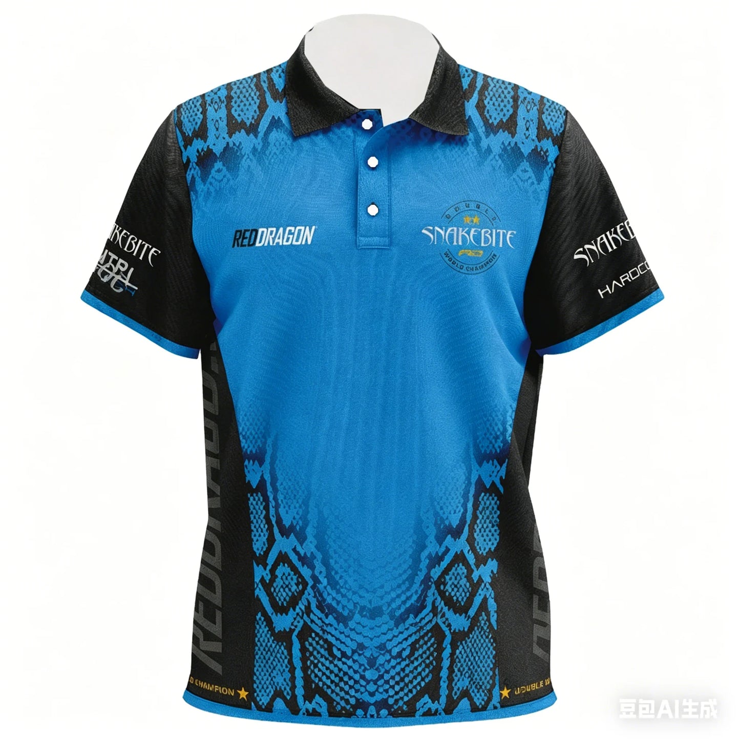 Mens Breathable Short Sleeve Darts Polo Shirt Button Neck Sports Jersey Casual Athletic Top for Darts Competition Training