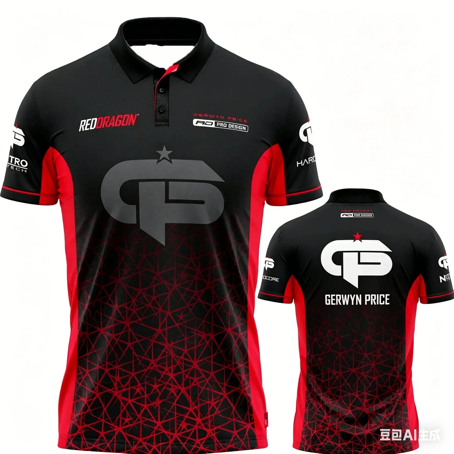 Mens Breathable Short Sleeve Darts Polo Shirt Button Neck Sports Jersey Casual Athletic Top for Darts Competition Training