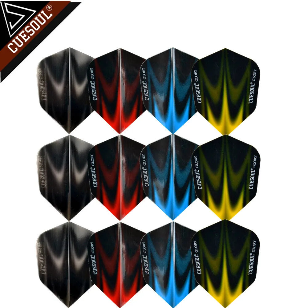 CUESOUL 12pcs 4 Sets Extra Thick Translucent Dart Flights Tails Wings Dardos Feather Leaves For Dartboard Games Accessories