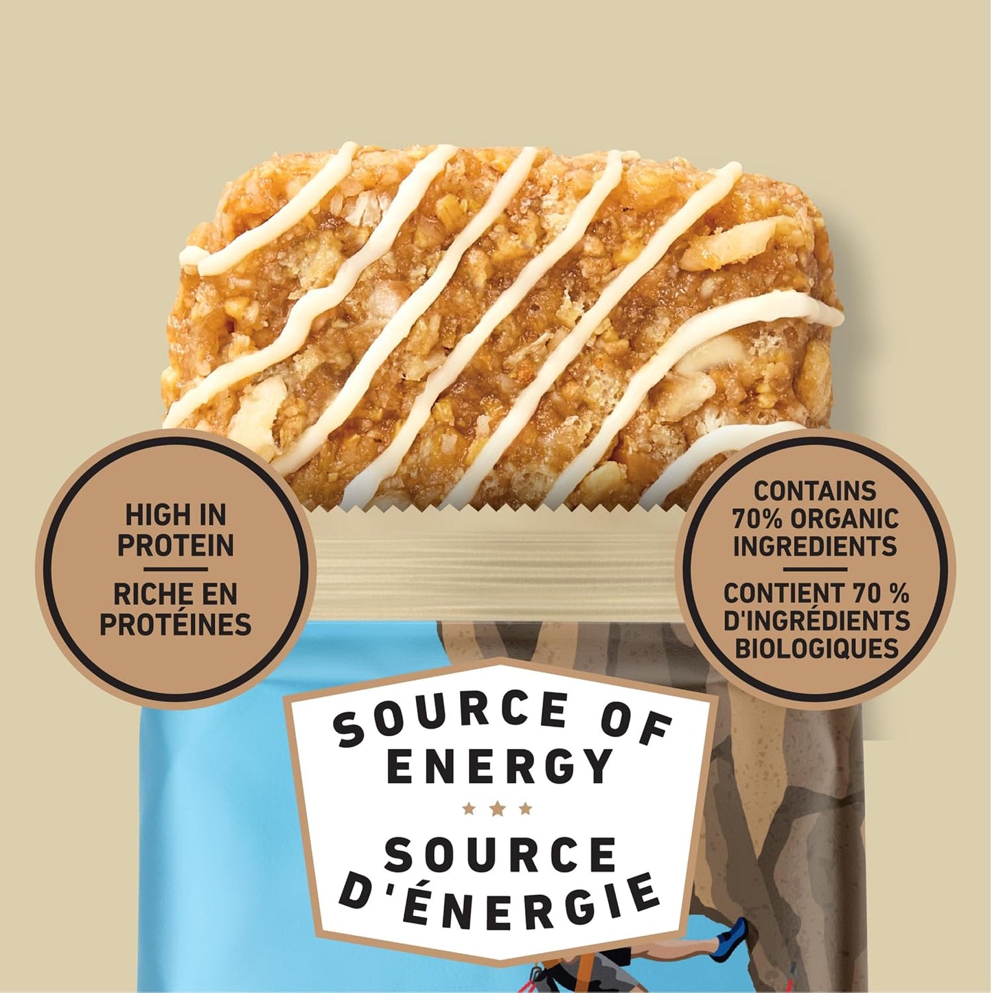 Clif Bar, Energy Bars, White Chocolate Macadamia Nut, 680 g (Pack of 10)