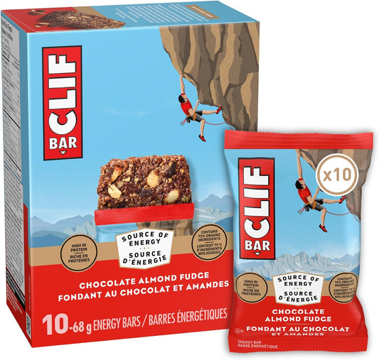 Clif Bar Energy Bars, Chocolate Almond Fudge, 680 g (Pack of 10)