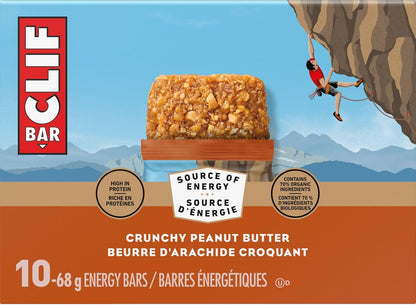 Clif Bar, Energy Bars, Crunchy Peanut Butter, 680 g (Pack of 10)