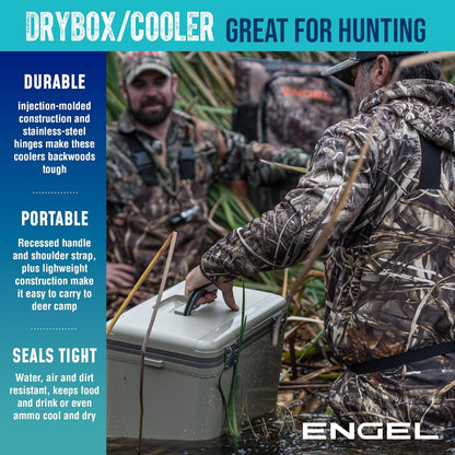 Engel UC7 7.5qt Leak-Proof, Air Tight, Drybox Cooler and Small Hard Shell Lunchbox