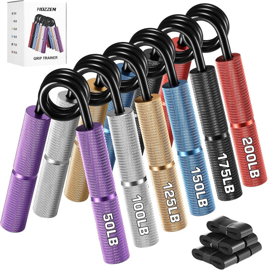 Hozzen Grip Strength Trainer, 6 Pack Grip Strength Trainer Set