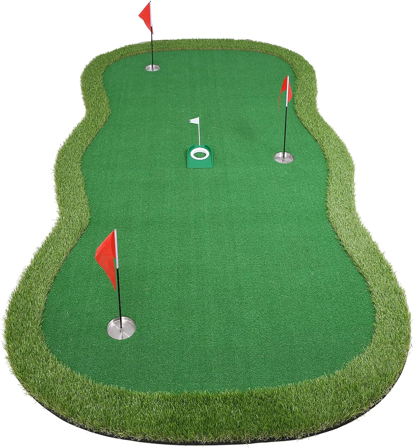 Chriiena Golf Putting Green,Large Practice Putting Mat for Indoor Outdoor
