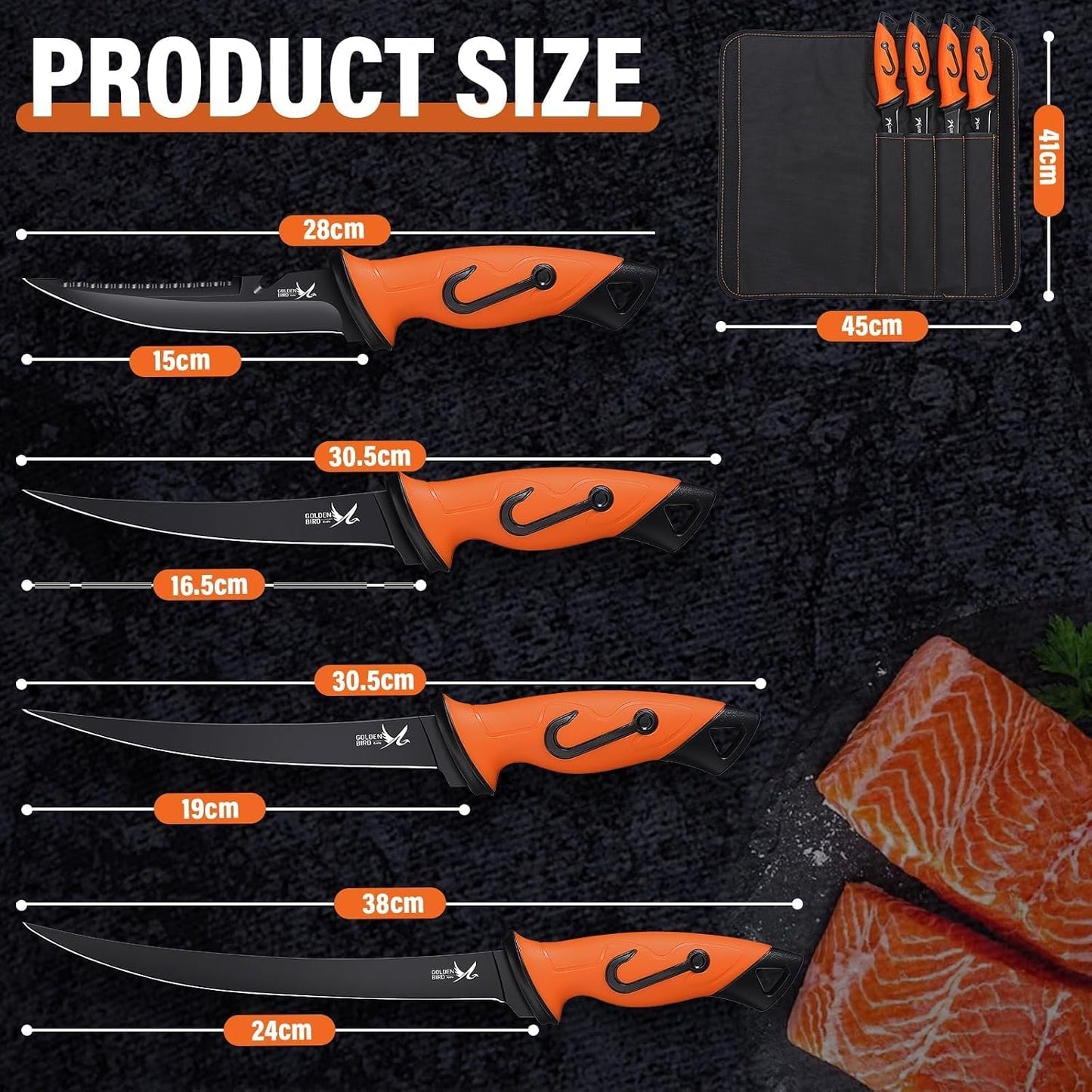 Golden Bird Filleting Knife Set