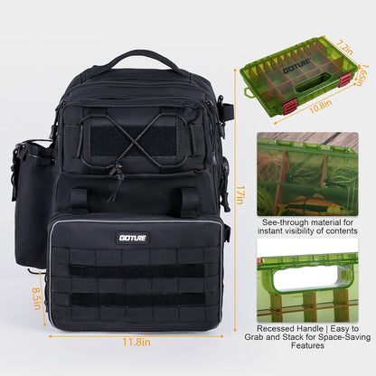 Goture Black Fishing Backpack