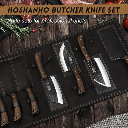 HOSHANHO Butcher Knife Set – Professional Heavy-Duty Meat Knives