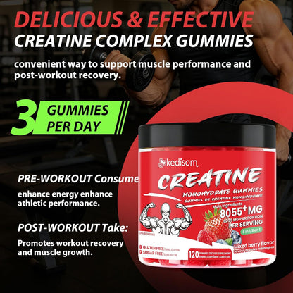 8 IN 1 Creatine Monohydrate Gummies for Men & Women