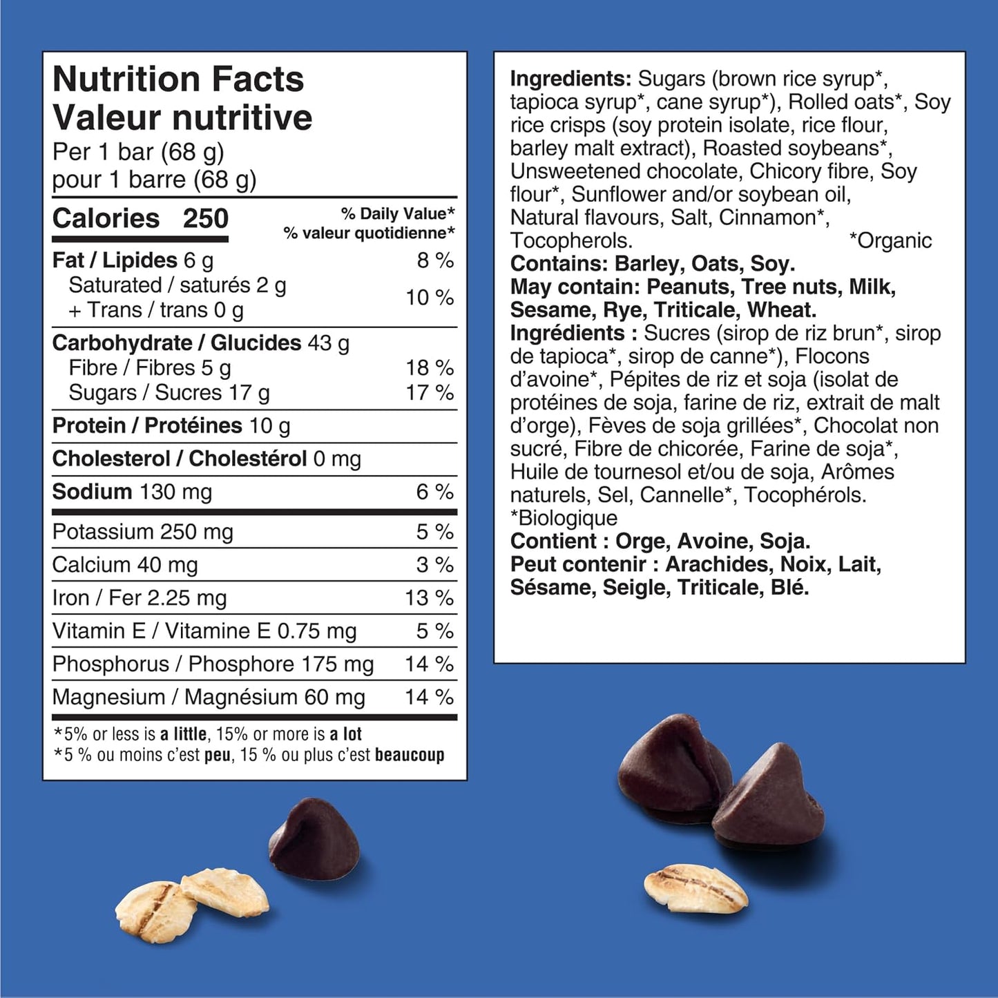 Clif Bar, Energy Bars, Chocolate Chip, High in Protein, 680 g (Pack of 10)