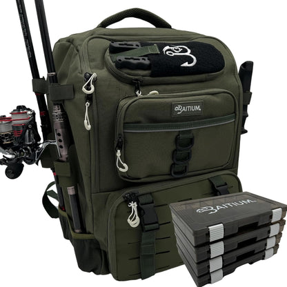 Baitium Fishing Backpack, Tackle Bag With Rod Holders