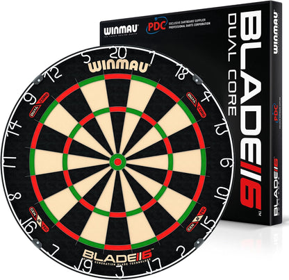 WINMAU Darts Blade 6 Dual Core Professional Dartboard with Official Tournament Specifications