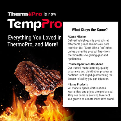 TempPro TP20 500FT Wireless Meat Thermometer with Dual Meat Probe