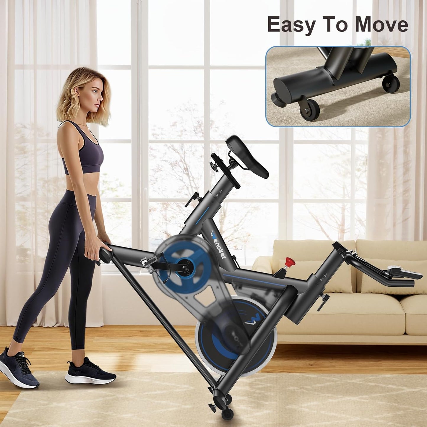 Wenoker Exercise Bike – 350LB Magnetic Resistance Stationary Bike