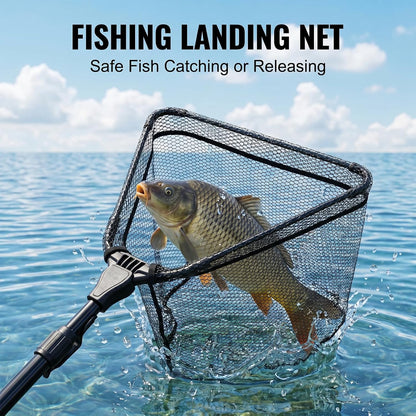 3Pcs Fishing Tool Kit Includes Folding Fishing Landing Net, Fish Lip Gripper, Multifunctional Fishing Pliers with Lanyard Sheath, Fishing Gear Accessories...