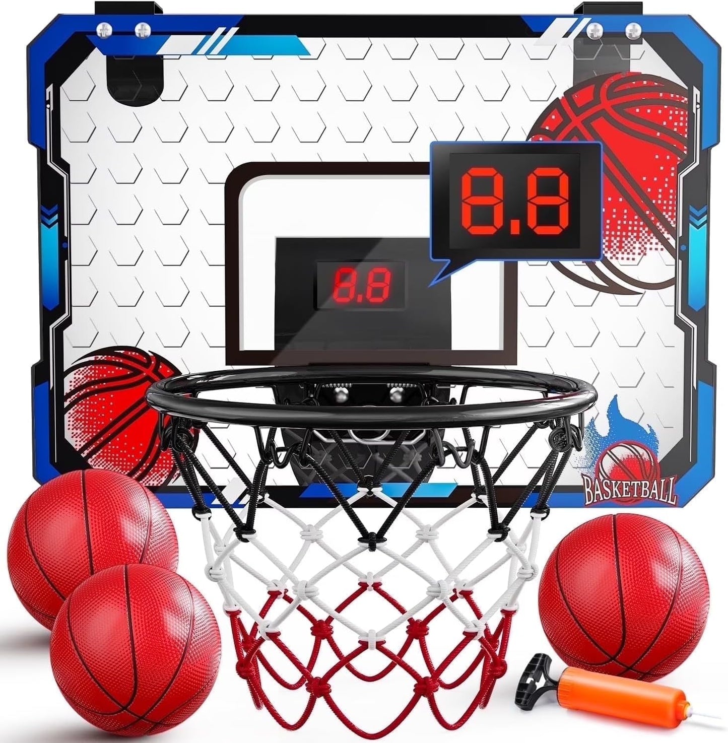 EagleStone Indoor Basketball Hoop – Electronic Scoring & Foldable Dunk Rim