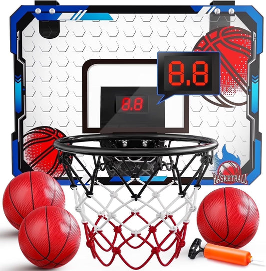 EagleStone Indoor Basketball Hoop – Electronic Scoring & Foldable Dunk Rim