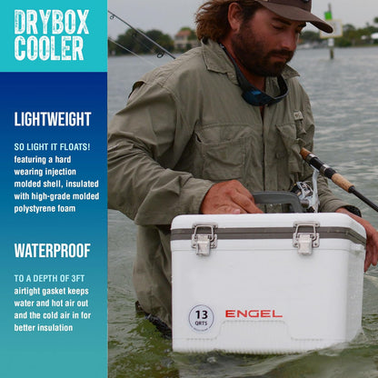Engel UC7 7.5qt Leak-Proof, Air Tight, Drybox Cooler and Small Hard Shell Lunchbox