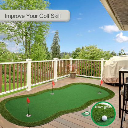 Chriiena Golf Putting Green,Large Practice Putting Mat for Indoor Outdoor