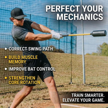 Baseball Swing Trainer Bat – 12 Soft Practice Balls & Carry Bag