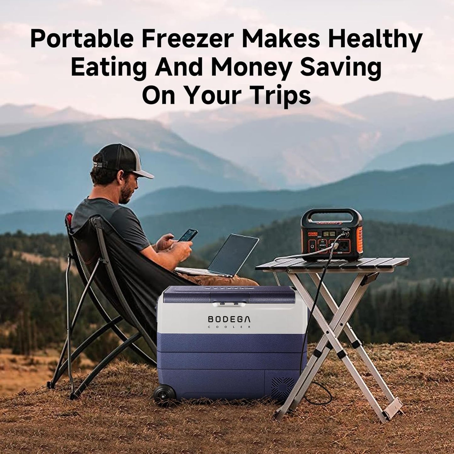 BODEGACOOLER 12 Volt Portable Refrigerator,64 Quart Car Fridge