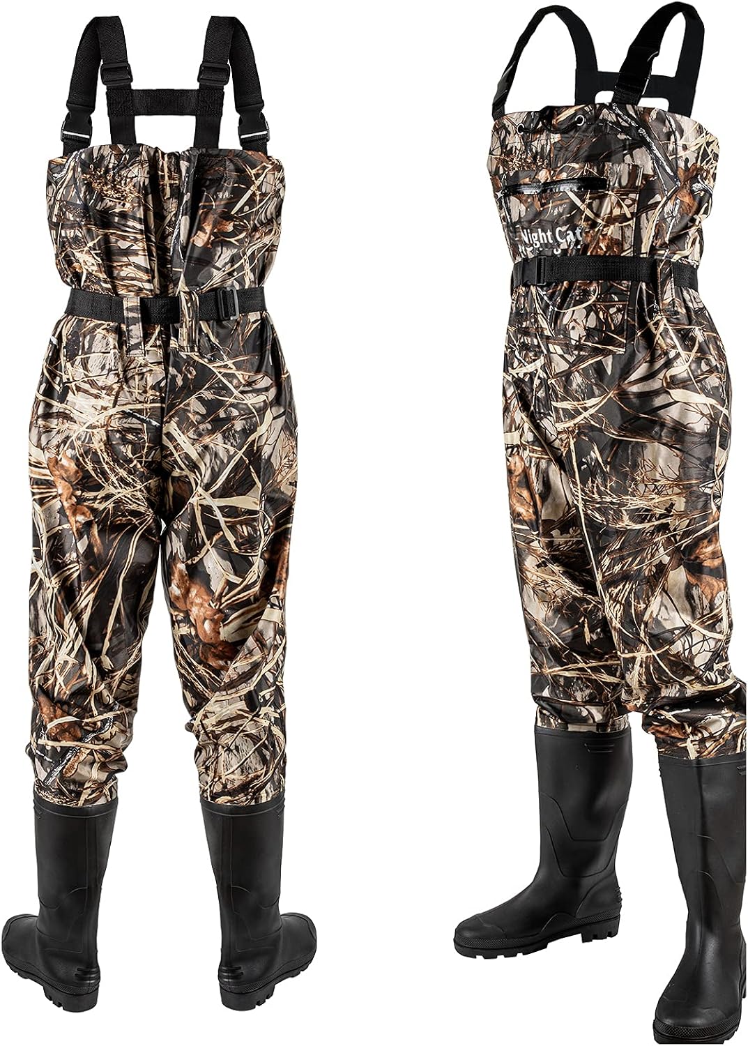 Night Cat Fishing Waders for Men Women Waterproof Hunting Chest Wader with Bootfoot Belt Breathable Lightweight