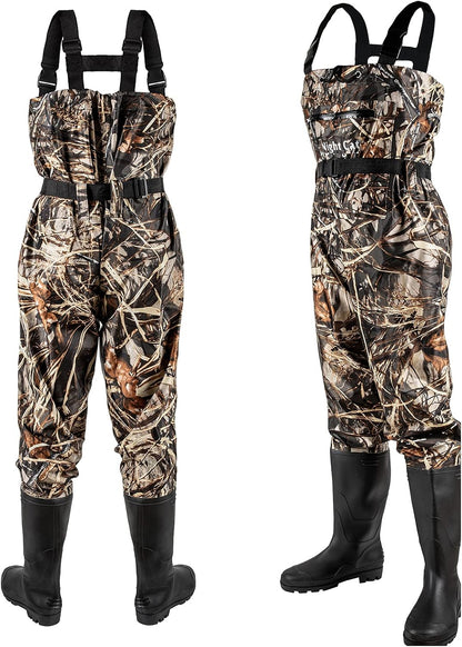 Night Cat Fishing Waders for Men Women Waterproof Hunting Chest Wader with Bootfoot Belt Breathable Lightweight