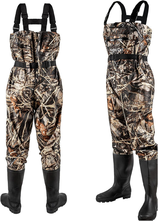 Night Cat Fishing Waders for Men Women Waterproof Hunting Chest Wader with Bootfoot Belt Breathable Lightweight