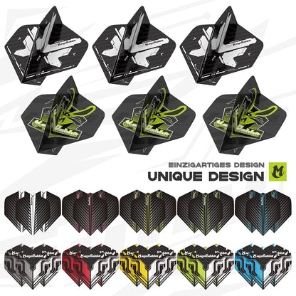 MageRabbit Dart Accessories Kit, 36 Dart Flights, 45 Dart Shafts, Sharpener, Dart Stems Remover Tool, 50 Metal Rings, 16 Dart Flight Protectors