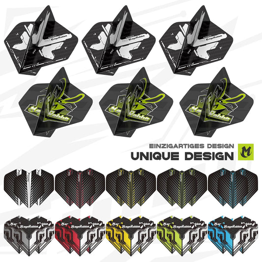MageRabbit Dart Accessories Kit, 36 Dart Flights, 45 Dart Shafts, Sharpener, Dart Stems Remover Tool, 50 Metal Rings, 16 Dart Flight Protectors