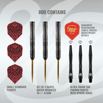 Shot! Darts Warrior Kapene Steel Tip Dart Set 90% Tungsten Barrels