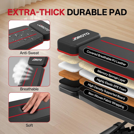 JOROTO Adjustable Weight Bench