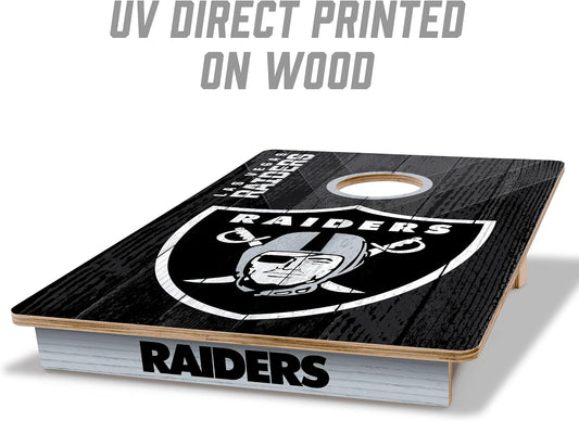 YouTheFan NFL Las Vegas Raiders 2' x 3' Wood Cornhole Game with Logo Bags