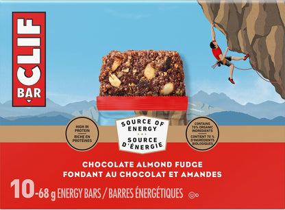 Clif Bar Energy Bars, Chocolate Almond Fudge, 680 g (Pack of 10)