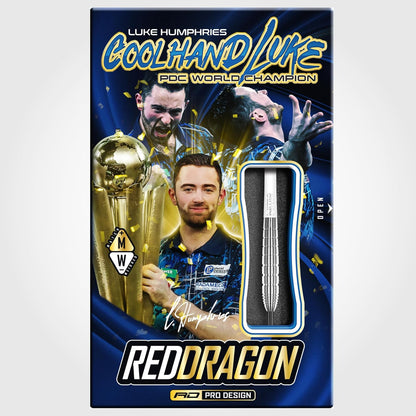 RED DRAGON Luke Humphries TX Series Premium Tungsten Darts Set with Flights and Stems