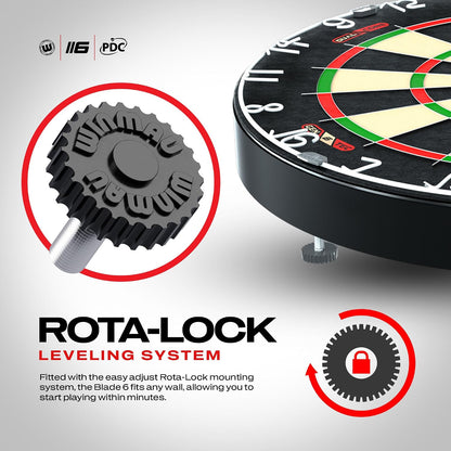 WINMAU Darts Blade 6 Dual Core Professional Dartboard with Official Tournament Specifications