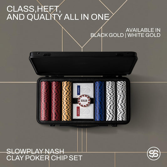 SLOWPLAY Nash Clay Poker Set, 14g&40mm Poker Chips for Texas Hold'em