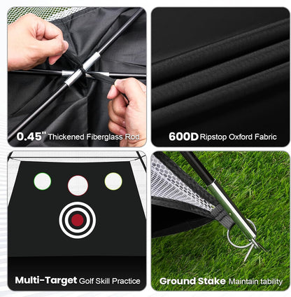 Golf Net, 10x7FT Durable Large Golf Practice Net