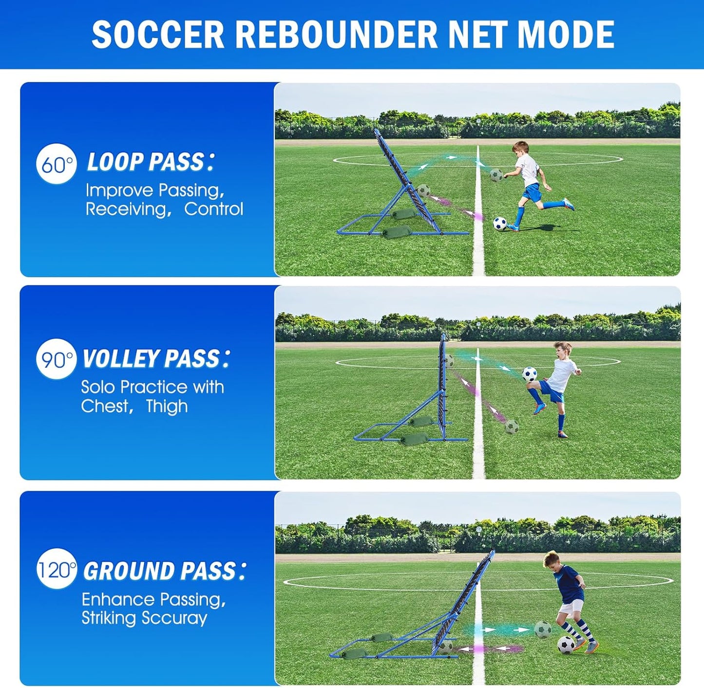Winthai Multi-Sport Rebounder Net – Soccer, Baseball & Volleyball Training